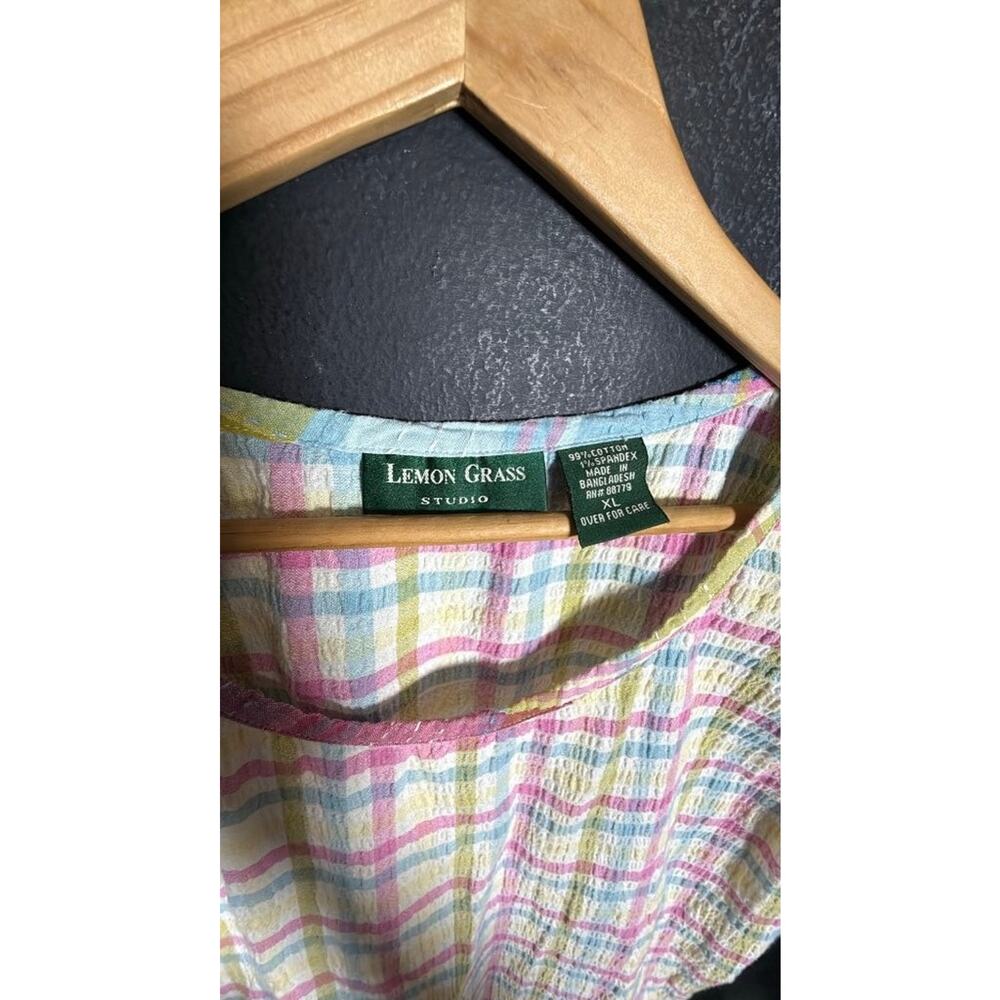Lemon Grass Studio Sleeveless Plaid Top - Picture 2 of 5
